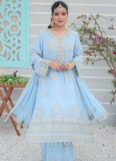 Inara By Azmeerah Embroidered Chiffon 3 Piece Semi Stitched Suit AZ24I D-04 AYZEL